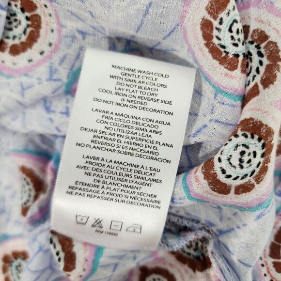 Melissa McCarthy Seven7 Womens Blouse Size 1X Cold Shoulder Flutter Tassel Trim - Picture 11 of 11